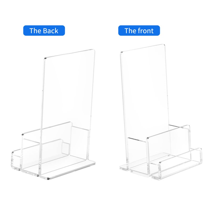 نيوبي NIUBEE 2-Pack حامل كتيب أكريليك 4 حامل عرض كتيب واضح مع حامل بطاقة عمل أكريليك حامل عرض نشرة بلاستيكية لمجلات وكتيبات وكتيبات وقائمة المجلات وبطاقة العمل - Image 4